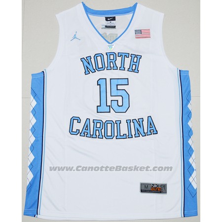 Maglia NCAA North Carolina Tar Heels Vince Carter #15 Bianco